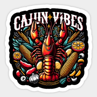 Cajun Vibes Crawfish Boil Crayfish Crawdaddy Sticker